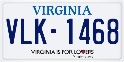 VA license plate VLK1468