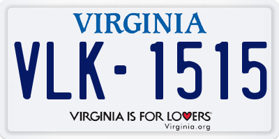 VA license plate VLK1515