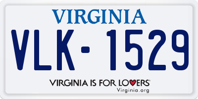 VA license plate VLK1529