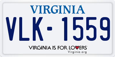 VA license plate VLK1559