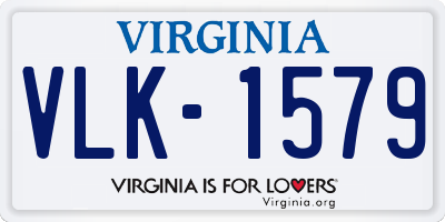 VA license plate VLK1579