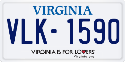 VA license plate VLK1590