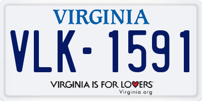 VA license plate VLK1591