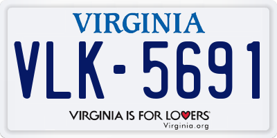 VA license plate VLK5691