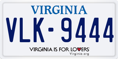 VA license plate VLK9444