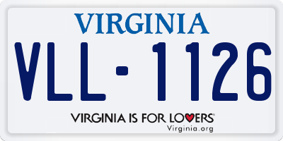 VA license plate VLL1126