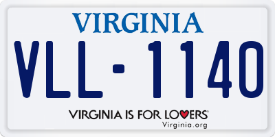 VA license plate VLL1140