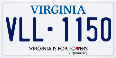 VA license plate VLL1150