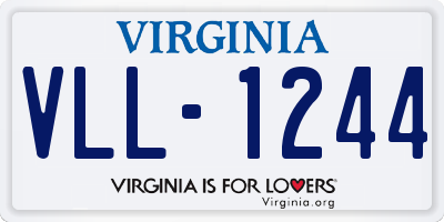 VA license plate VLL1244