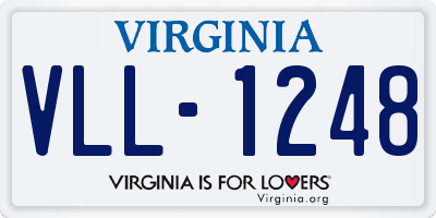 VA license plate VLL1248