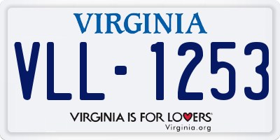 VA license plate VLL1253