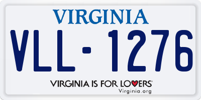 VA license plate VLL1276