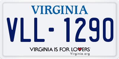 VA license plate VLL1290