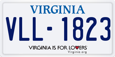 VA license plate VLL1823