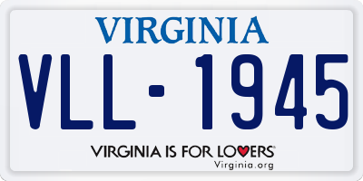 VA license plate VLL1945