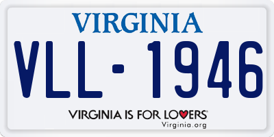 VA license plate VLL1946