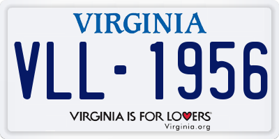 VA license plate VLL1956