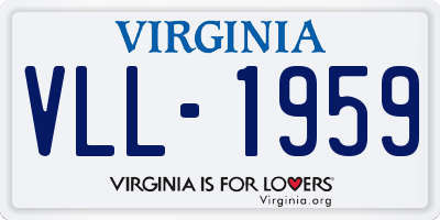 VA license plate VLL1959