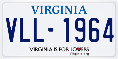 VA license plate VLL1964