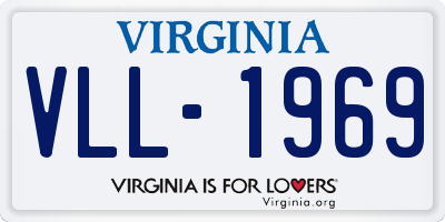 VA license plate VLL1969