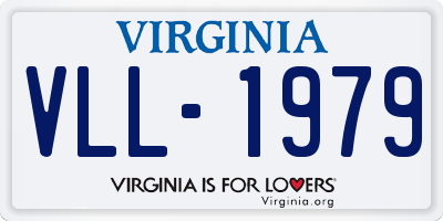 VA license plate VLL1979