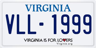 VA license plate VLL1999