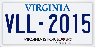 VA license plate VLL2015