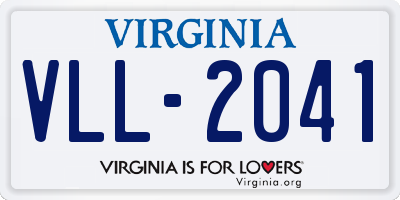 VA license plate VLL2041