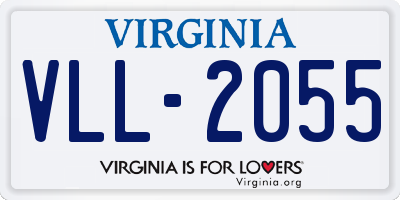 VA license plate VLL2055