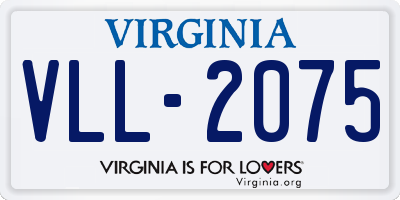 VA license plate VLL2075