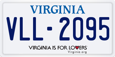 VA license plate VLL2095