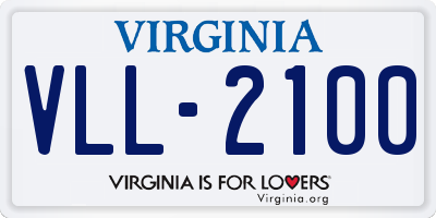 VA license plate VLL2100