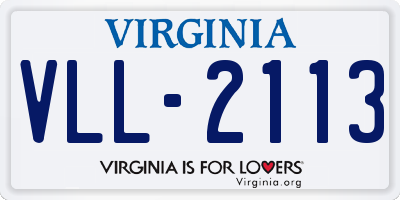 VA license plate VLL2113