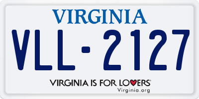 VA license plate VLL2127