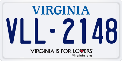 VA license plate VLL2148