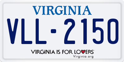 VA license plate VLL2150