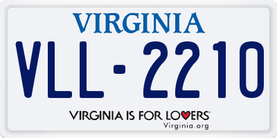 VA license plate VLL2210