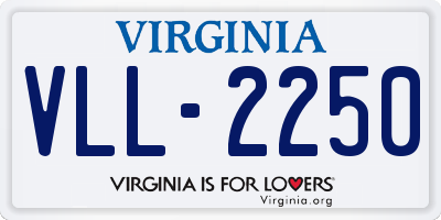 VA license plate VLL2250