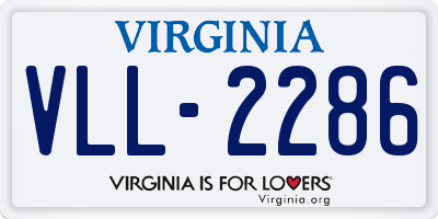 VA license plate VLL2286