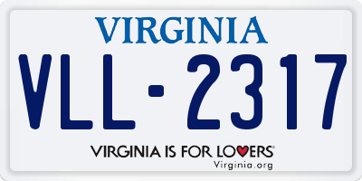 VA license plate VLL2317