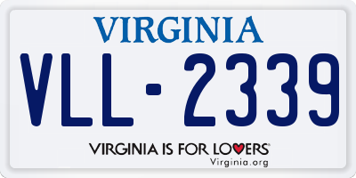 VA license plate VLL2339