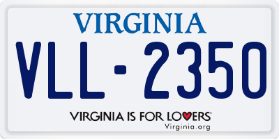 VA license plate VLL2350