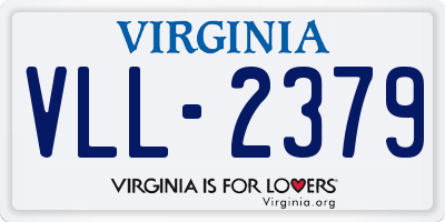 VA license plate VLL2379