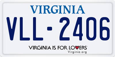 VA license plate VLL2406