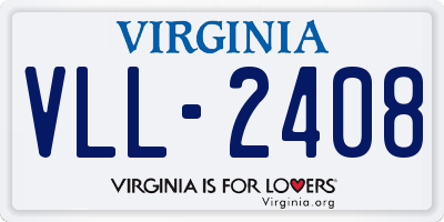 VA license plate VLL2408