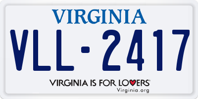 VA license plate VLL2417