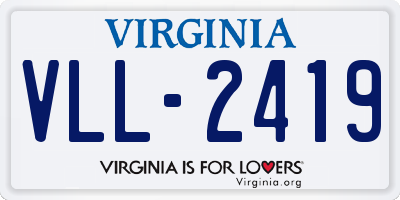 VA license plate VLL2419