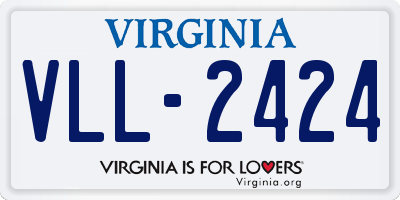 VA license plate VLL2424