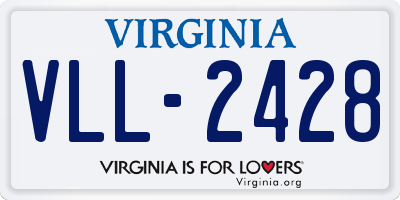 VA license plate VLL2428