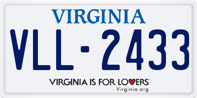 VA license plate VLL2433